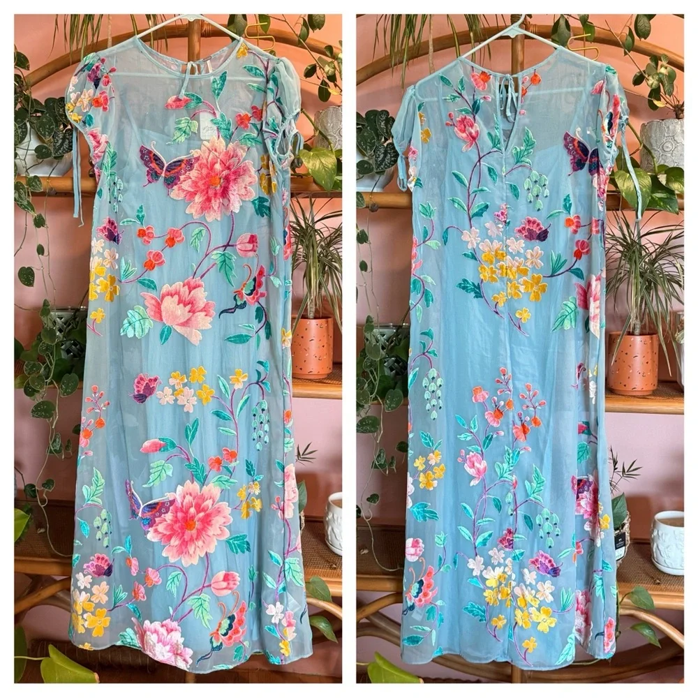 Free People Secret Garden Maxi Dress NWT Size Small - Picture 7 of 11
